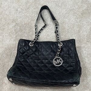 Michael Kors Black Quilted Tote Bag